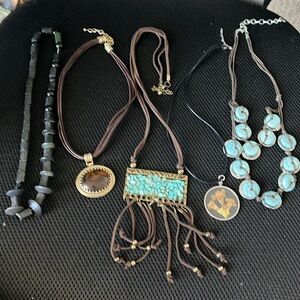 #38 variety material necklaces bundle